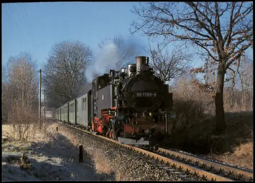 Ansichtskarte .Sachsen Schmalspurbahn 'Lößnitzdackel' mit Lok 99 1789-9 2002
