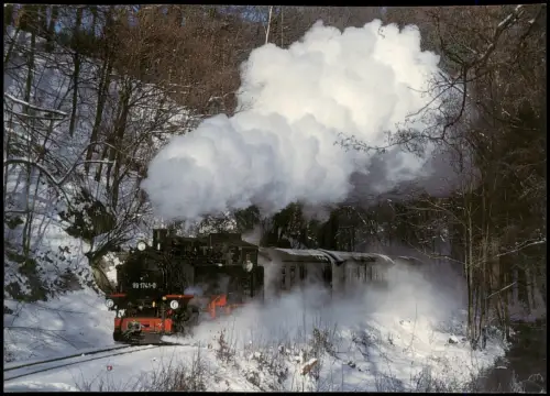 Ansichtskarte .Sachsen Weißeritztalbahn im Rabenauer Grund 2002