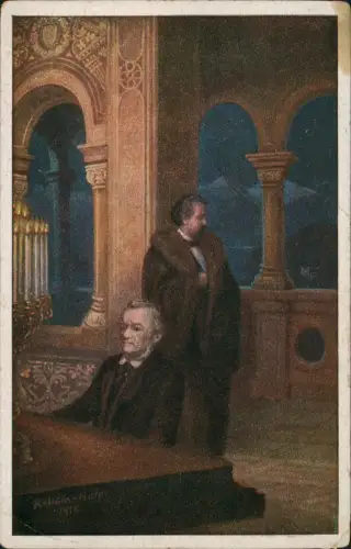 Ansichtskarte  Künstlerkarte Gemälde Kunstwerk Name: Zwei Unsterbliche 1910