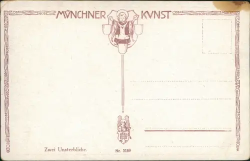 Ansichtskarte  Künstlerkarte Gemälde Kunstwerk Name: Zwei Unsterbliche 1910