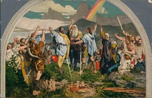 Küssnacht am Rigi Tellskapelle Rütlischwur Wandgemälde von Dr. Stückelberg 1927