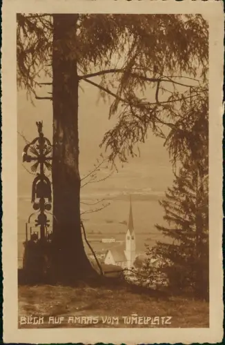 Ansichtskarte Amras-Innsbruck Wegkreuz - Stadt vom Tumelplatz 1930