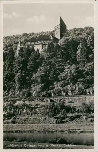 Zwingenberg (Bergstraße) Neckar Bahnstrecke Schloß - Fotokarte 1930
