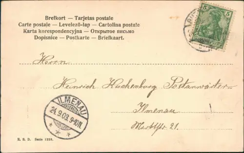 Liebe Liebespaare - Love feine Dame und Herr auf einer Bank 1903