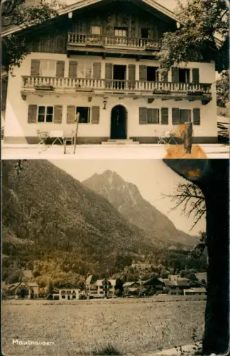 Mauthausen an der Donau 2 Bild Gasthaus und Stadt - Fotokarte 1938