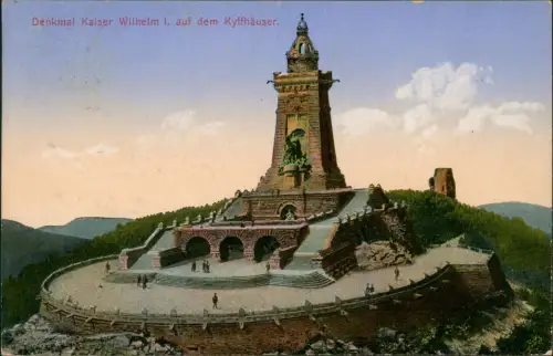 Ansichtskarte Kelbra (Kyffhäuser) Barbarossaturm Kyffhäuser Denkmal 1933
