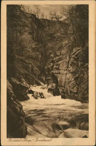 Ansichtskarte Thale (Harz) Bodekessel Bodetal 1924