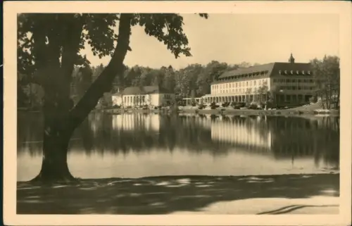 Ansichtskarte Bad Salzungen Kurhaus - See, Fotokarte 1953