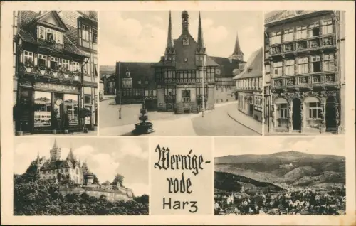 Ansichtskarte Wernigerode Stadtteilansichten - Mehrbildfotokarte 1949