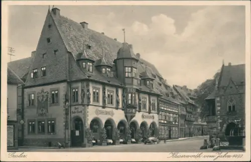 Ansichtskarte Goslar Hotel Kaiser-Worth Partie am Kaiserworth 1930