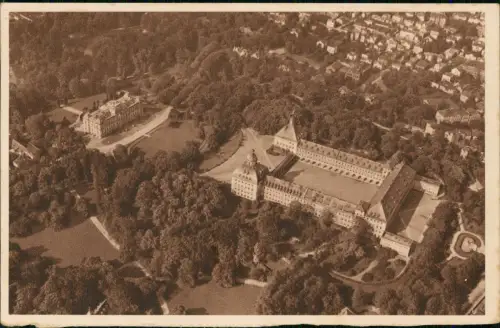 Ansichtskarte Gotha Schloß vom Flugzeug aus (Fliegeraufnahme) 1934