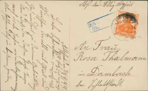 Ansichtskarte  Geburtstag Birthday Mädchen mit Tulpen Fotokunst 1918