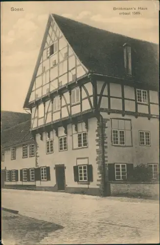 Ansichtskarte Soest Brinkmann's Haus (Straßen Ansicht) 1910