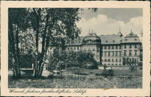 Ansichtskarte Werneck Schloß Partie (Castle Building) 1937