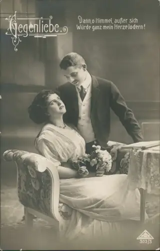 Liebe Liebespaare (Couple & Love) "Gegenliebe" (Karten-Serie) 1910