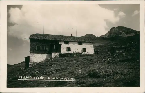 Ansichtskarte Reichenau an der Rax Edelhütte mit Ahornspitze - Fotokarte 1930