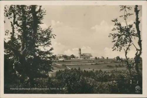 Ansichtskarte Höchenschwand Fernblick auf die Stadt 1940