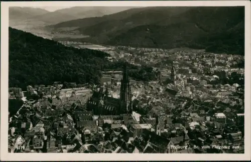 Ansichtskarte Freiburg im Breisgau Luftbild 1934