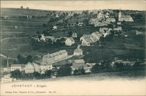 Ansichtskarte Jöhstadt (Erzgebirge) Stadtpartie 1909