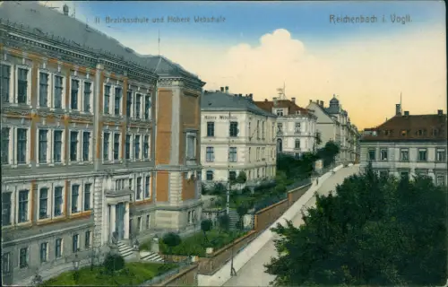 Reichenbach (Vogtland) II Bezirksschule und Höhere Webschule Straße 1916