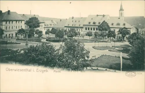 Ansichtskarte Oberwiesenthal Marktplatz Hotel 1908