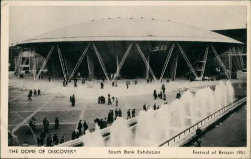 Postcard London The Dome of Discovery Festival of Britain 1951