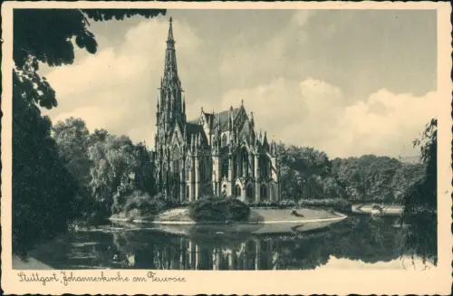 Ansichtskarte Stuttgart Johanneskirche 1940