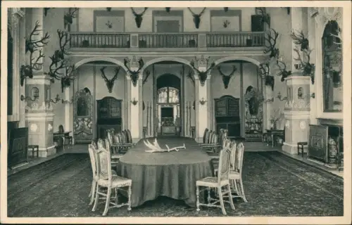Ansichtskarte Moritzburg Kgl. Jagdschloss - Speisesaal 1940