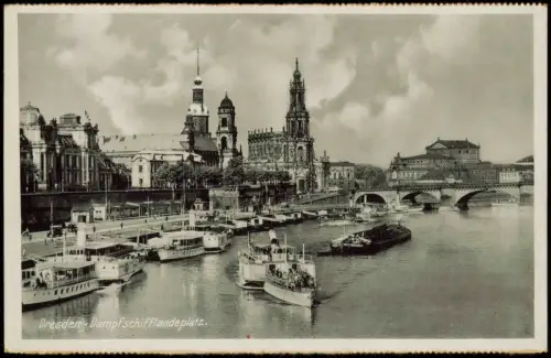 Ansichtskarte Blasewitz-Dresden Dampfschiff - Landungsplatz 1956
