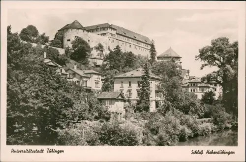 Ansichtskarte Tübingen Schloss Hohentübingen - Flusspartie 1934