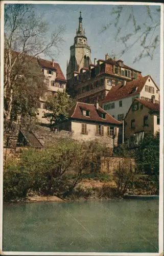 Ansichtskarte Tübingen Alte Aula 1923  Mischfrankatur Berufe Posthorn
