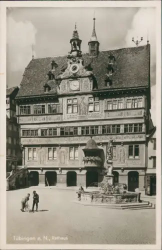 Ansichtskarte Tübingen Partie am Rathaus - Fotokarte 1930