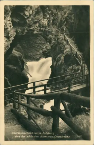 Ansichtskarte Rauris Kitzlochklamm b. Salzburg - Fotokarte 1928