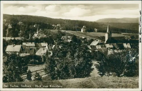 Ansichtskarte Bad Sachsa Südharz. Blick vom Knickberg. Fotokarte 1932