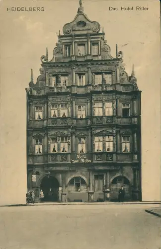 Ansichtskarte Heidelberg Das Hotel Ritter 1929