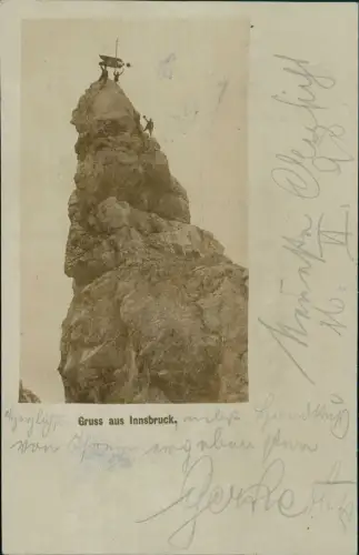 Ansichtskarte Innsbruck Bergsteiger auf dem Gipfel 1900