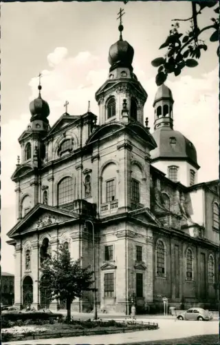 Ansichtskarte Mannheim Jesuitenkirche, VW Käfer - Fotokarte 1967