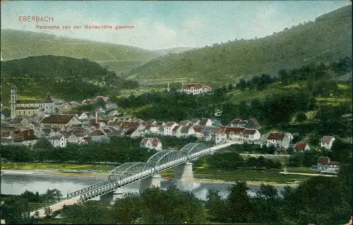 Ansichtskarte Eberbach von der Marienhöhe aus gesehen 1910