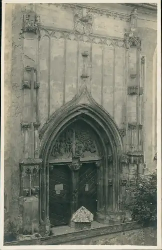 Ansichtskarte Seefeld Kirchenportal der Kirche 1930