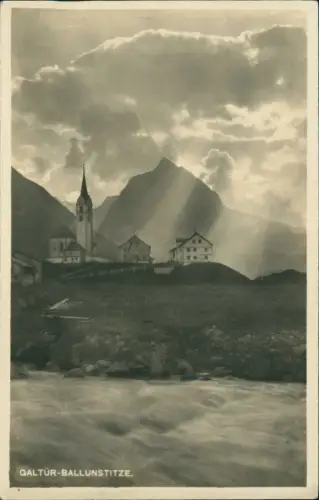 Ansichtskarte Galtür Ortsansicht GALTÜR-BALLUNSTITZE 1929
