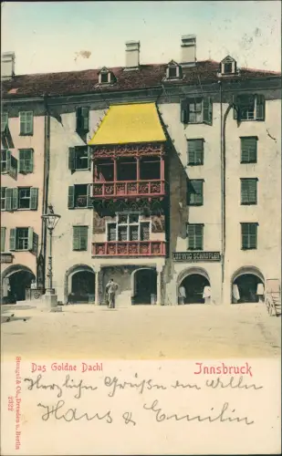 Ansichtskarte Innsbruck Das Goldne Dachl (Gebäude-Ansicht) 1904