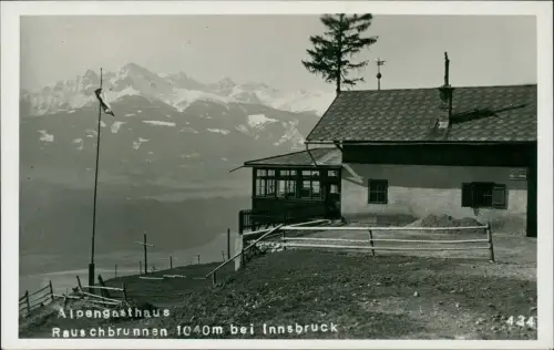 Ansichtskarte Innsbruck Umland-Ansicht Alpengasthaus Rauschbrunnen 1930