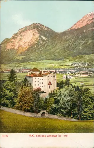 Ansichtskarte Amras-Innsbruck K.K. Schloss Ambras in Tirol 1910