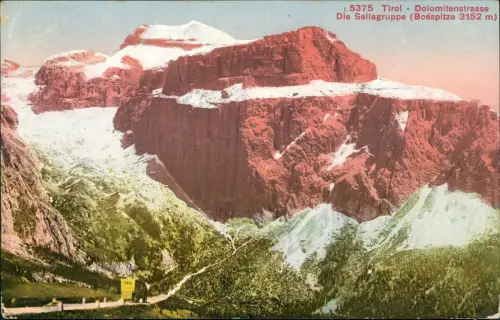 .Tirol Tirol Dolomitenstrasse Alpen Berge Sellagruppe (Boéspitze 3152 m) 1910