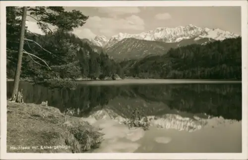 Ansichtskarte Bayrischzell Alpen Region Hechtsee mit Kaisergebirge 1939