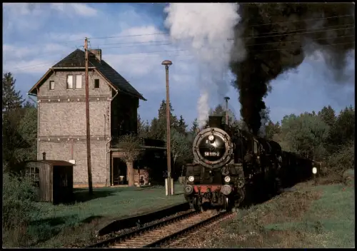 Lückenmühle-Remptendorf Dampflok 58 1111-2 am Haltepunkt Lückenmühle 1998
