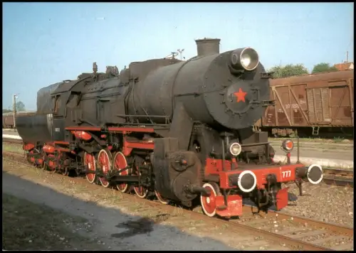 Dampf-Güterzuglokomotive  KEisenbahn  Grenzbahnhof Mamonowo Heiligenbeil 1999