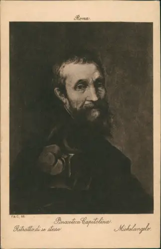 Künstlerkarte: Gemälde Roma Pinacoteca Capitolina Michelangelo 1926