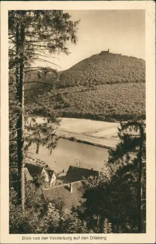 Heidelberg Umland-Ansicht Blick von der Vorderburg auf den Dilsberg 1916