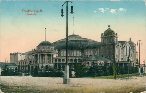 Ansichtskarte Frankfurt am Main Partie an der Festhalle 1926